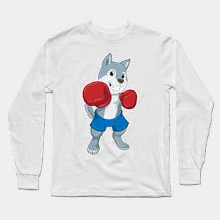 Dog as Boxer with Boxing gloves Long Sleeve T-Shirt